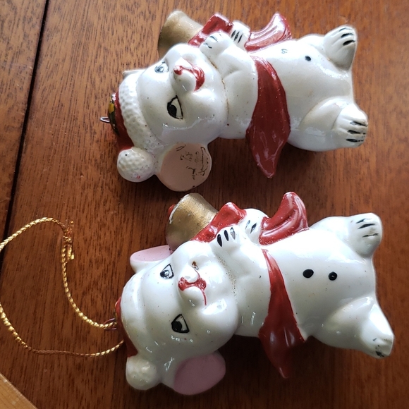 Vintage set Lot of 7 Ornaments Santa Toy soldier mouse snowman - Picture 11 of 16